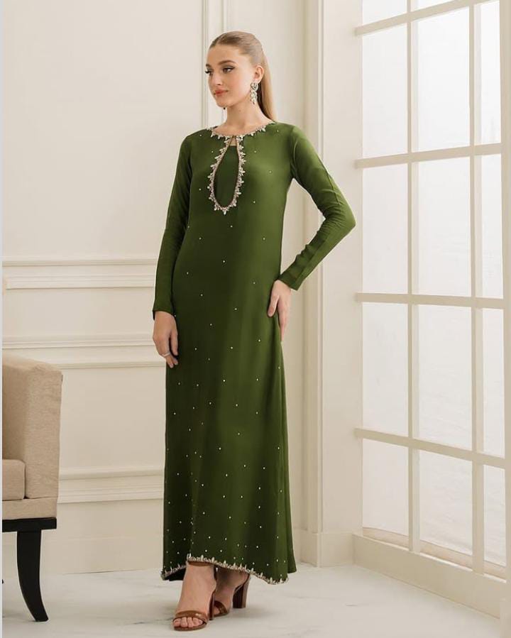 Luxe Shamooz Silk & Organza Embroidered Ensemble